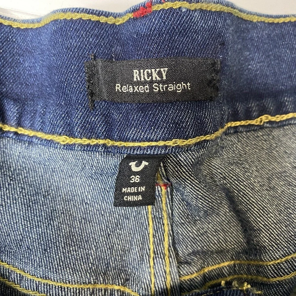 True Religion Ricky Relaxed Straight Shorts‎ Raw Hem Men's Size W36